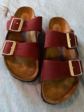 Birkenstock Arizona Two-Strap Sandals - Wine